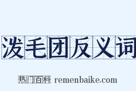 泼毛团反义词是什么意思的图片